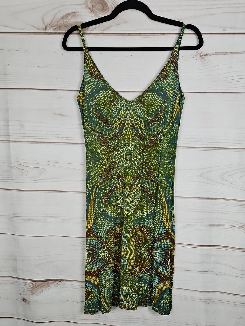 Free People Vintage Y2K Boho Reptile Mosaic Print Sundress